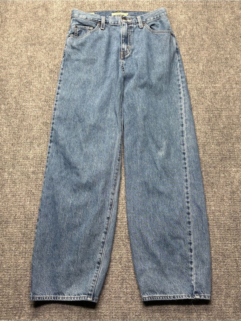 Levis Premium Jeans Womens 25x31 Blue Baggy Dad Denim Wide Leg Big E Skater